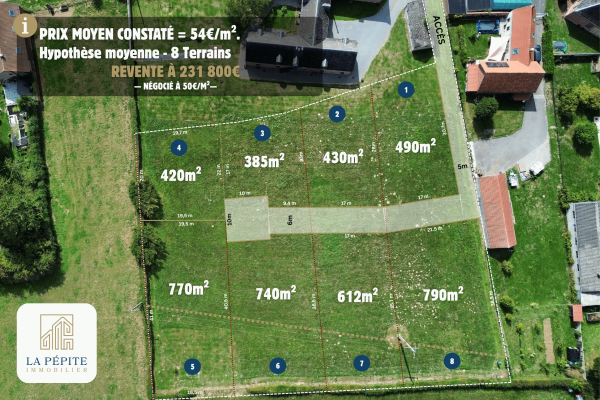 Investissement : terrain constructible à diviser en lots