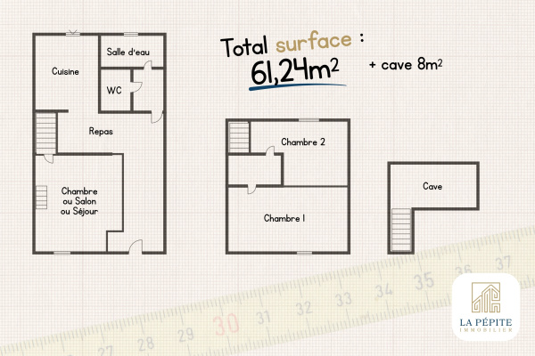 Maison 3 chambres avec jardin de 368 m²